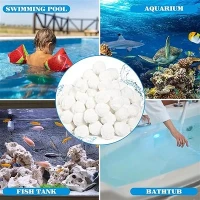 Akvariumo filtro rutulys smėlio pakeitimo poliesterio pluošto rutulinis baseino filtro valymo kamuolys